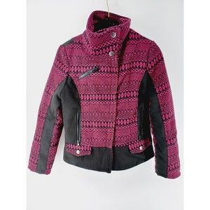 kc collections Girl's Full-Zip jacket multicolor Large 12 With Pockets Buttons.